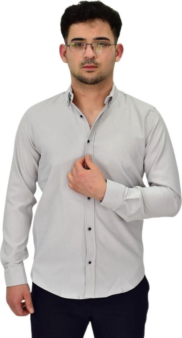 Erkek Likralı Spor Silim Fit Gömlek BGL-ST04326 - Image 1