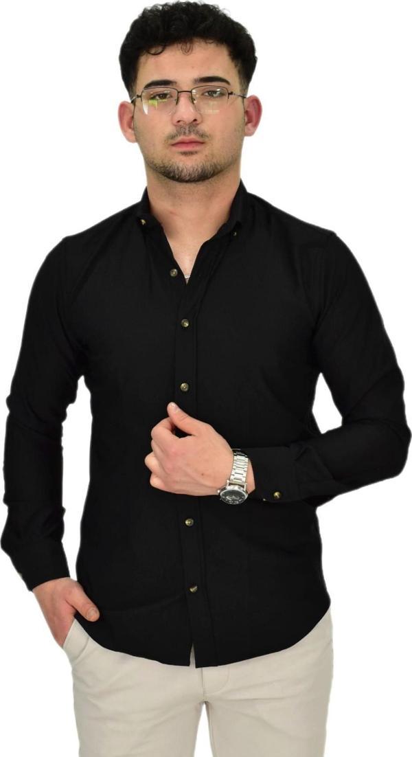 Erkek Likralı Spor Silim Fit Gömlek BGL-ST04326 - Image 1