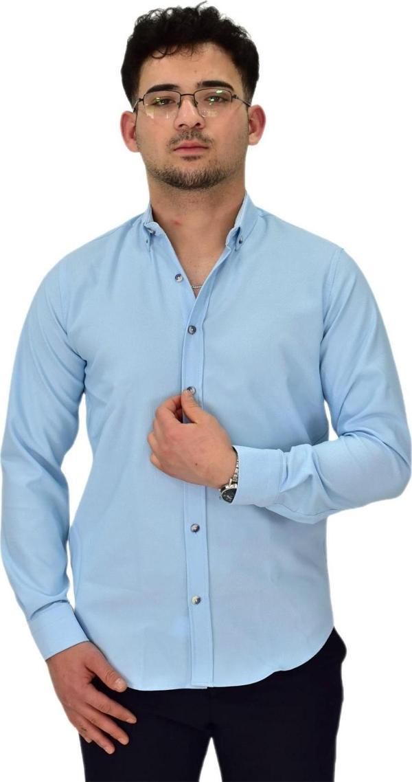 Erkek Likralı Spor Silim Fit Gömlek BGL-ST04326 - Image 1