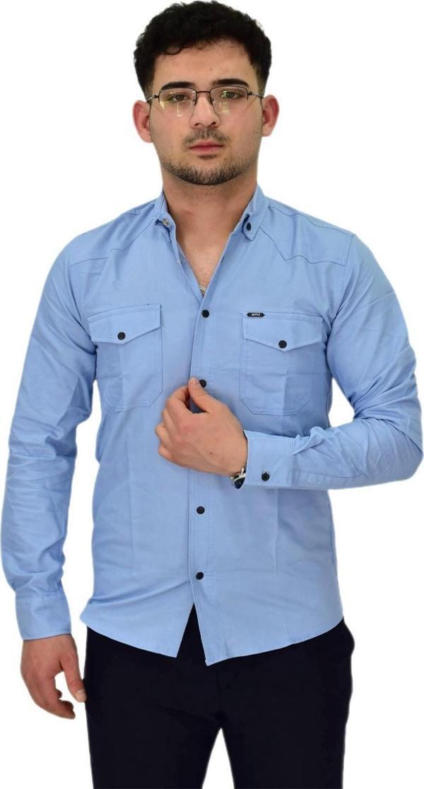 Erkek Spor Likralı Gömlek BGL-ST04343 - Image 1