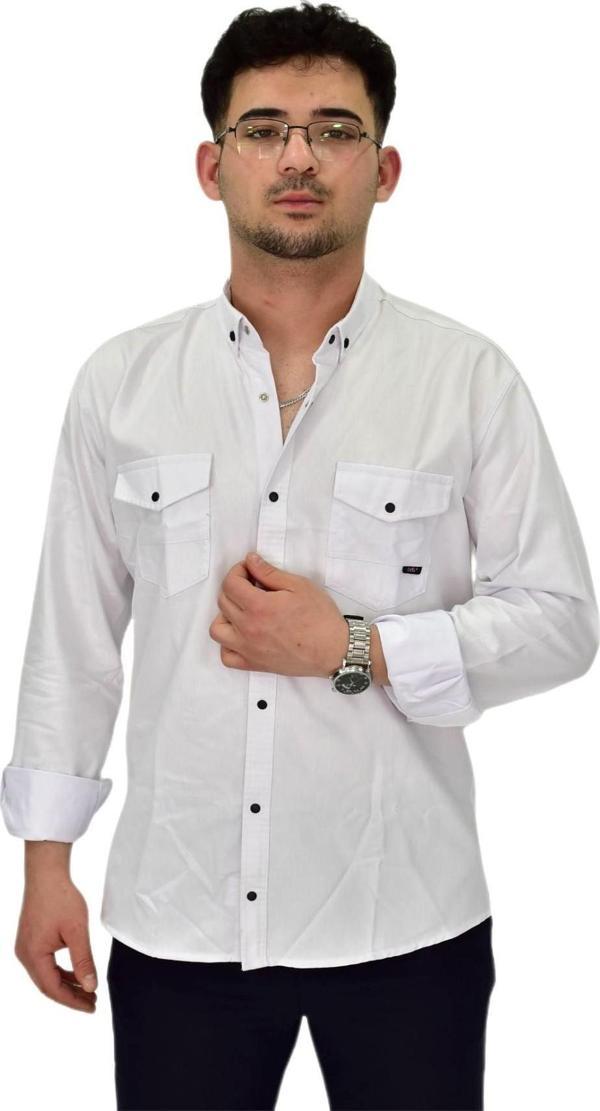 Erkek Spor Likralı Gömlek BGL-ST04343 - Image 1