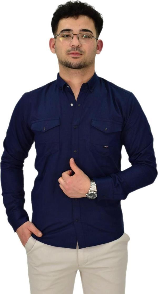 Erkek Spor Likralı Gömlek BGL-ST04343 - Image 1