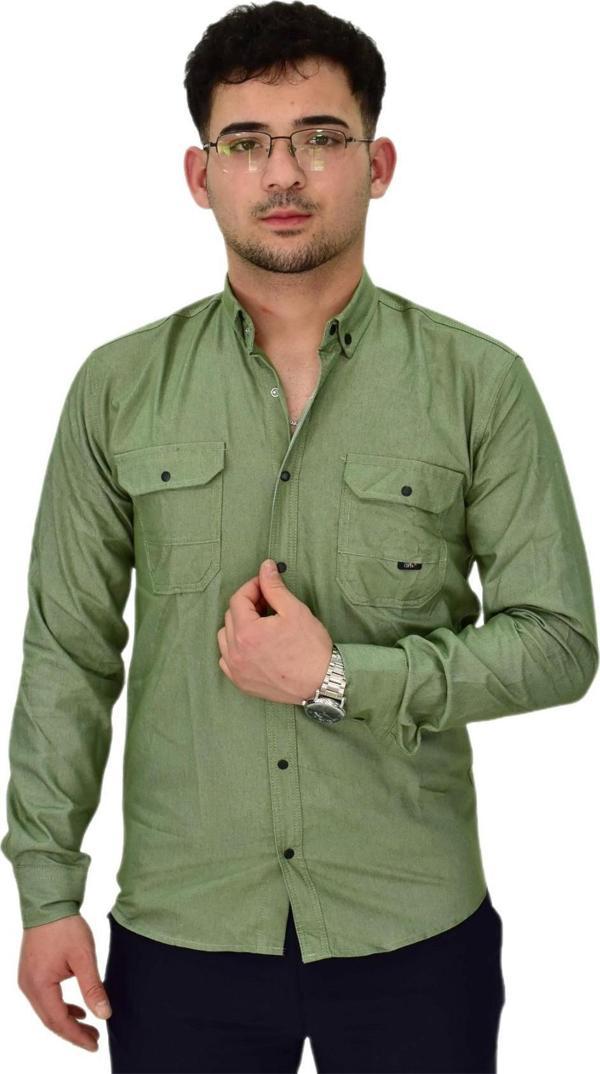 Erkek Spor Likralı Gömlek BGL-ST04343 - Image 1