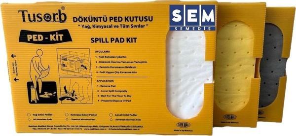 Tusorb - Semedis Döküntü Ped Kutusu Ped-Kit 3 Lü Set 40X25 Cm - Image 1