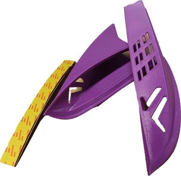 Motospartan Kask Boynuzu Mor Yarışçı Tipi - Image 1