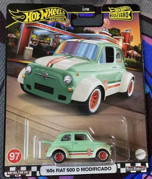 Hot Wheels 2024 Premium Boulevard #97 60s Fiat 500 D Modificado !! - Image 1