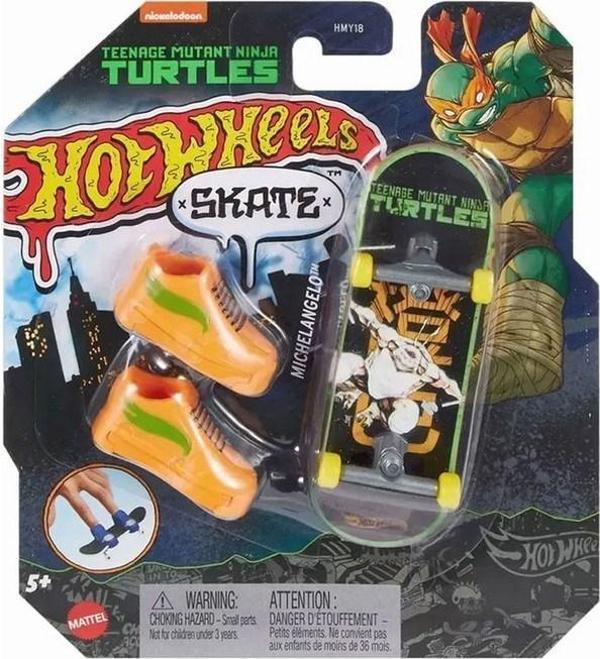 Hot Wheels Skate Temalı Parmak Kaykay ve Ayakkabı Mıchelangelo HVK34 - Image 1