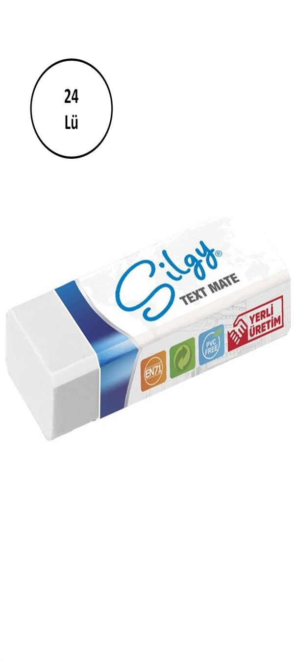 Silka Silgy Silgi Text Mate Beyaz 24'lü - Image 1