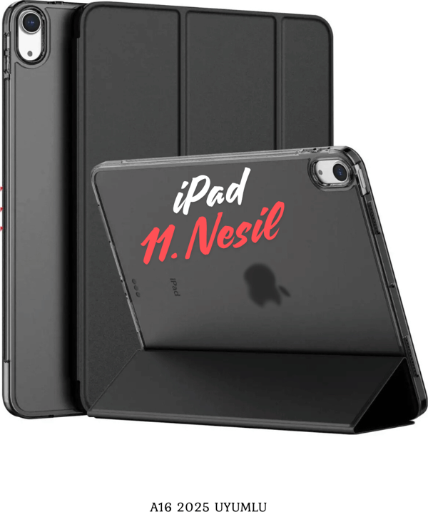 iPad 11. Nesil A16 2025 Uyumlu 10.9 inç Standlı Katlanabilir Fuchsia Smart Cover Tablet Kılıfı - Image 1