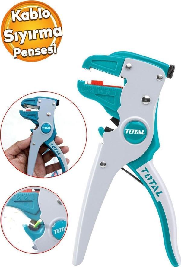 Total Profesyonel Kablo Sıyırma Pensesi 0.5-6 Mm Bilgisayarcı  Elektrik Bağlantı Kesici Soyuc - Image 1