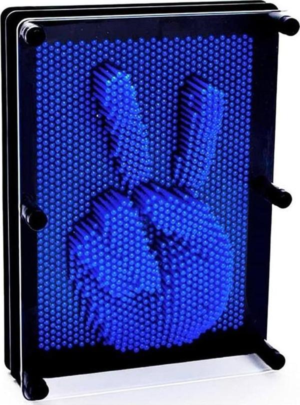 KÜÇÜK BOY 13X10 CM KOYU MAVİ PİN ART BLUE 3D DİMENSİONAL SCULPTURE KOYU MAVİ PİNART 3D ÇİVİ SANATI - Image 1