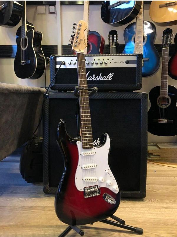 Strat Kasa Siyah Elektro Gitar Sss ( Kılıf, Pena, Askı, Kablo Hediye ) - Image 1