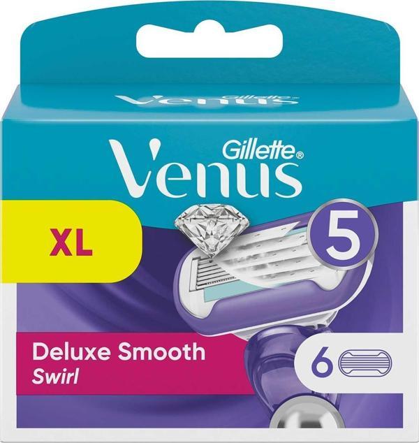 Gillette Venüs Deluxe Smooth Swirl Tıraş Bıçağı Yedek 6'lı - Image 1