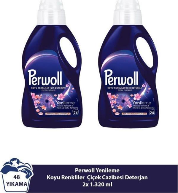 Sıvı Deterjan Koyu Renkliler Çiçek Cazibesi 2x1.32L – 48 Yıkama İçin Ferahlatıcı Güç - Image 1