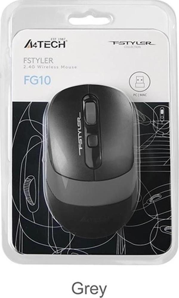 A4 Tech Fg10 Gri Nano Kablosuz Optik 2000 Dpı Mouse - Image 1