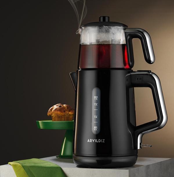 Aryıldız Tea Perfect Çay Makinesi Siyah Krom - Image 1