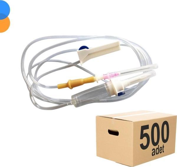 Helmed Serum Seti Kilitsiz (Luer Slip) Pembe Uçlu 500'lü Koli - Image 1