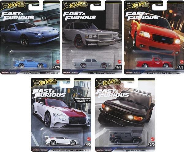 Hot Wheels Fast-Furious Premium Arabalar HNW46 Hotwheels PREMİUM ÖZEL SERİ HYP75 HVR62 HRT98 HVR63 HRT99 - Image 1
