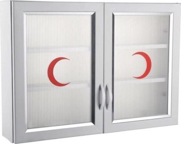 Çelik Ayna Çift Kapaklı Büyük Ecza Dolabı 846 - Image 1