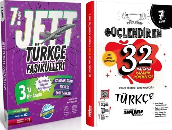 Ünlüler Yayınları 7. Sınıf Türkçe JETT Soru Fasikülleri ve Ankara Yayıncılık Deneme Seti 2 Kitap - Ünlüler Karması - Image 1