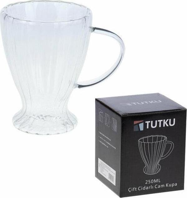 Çift Cidarlı Cam Kupa 350 ml - Image 1