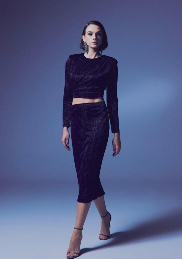 Parlak Kalem Etek - Lacivert - Image 1