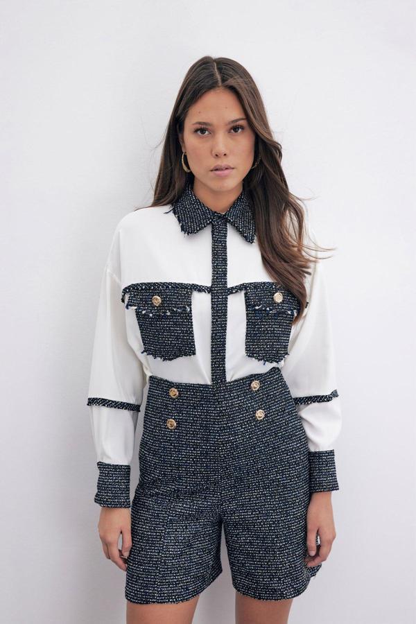 Cepli Tüvitli Gömlek - Sax Mavi - Image 1