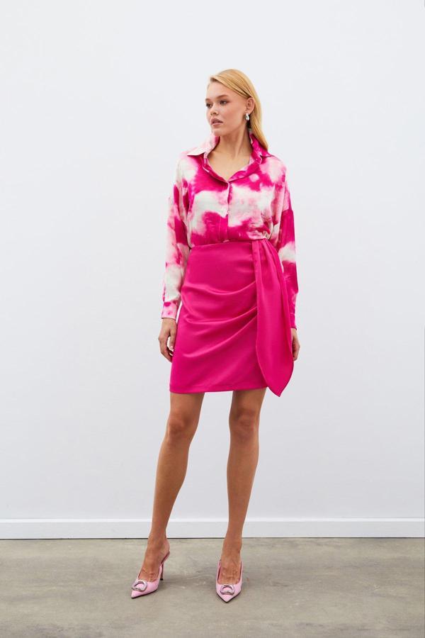 Salaş Uzun Gömlek - Fuşya - Image 1