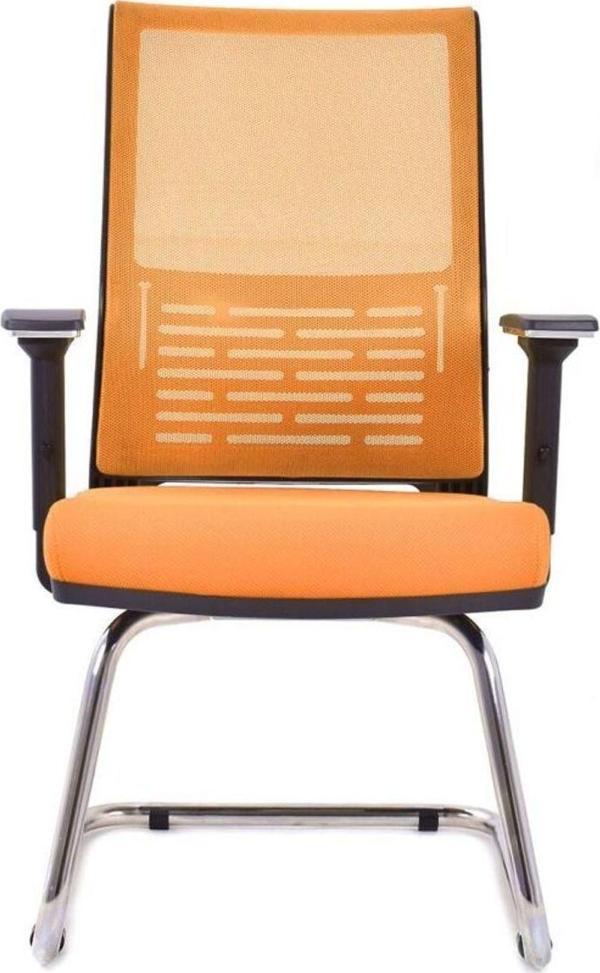 Dekormila Carina Turuncu Fileli Misafir Koltuğu Ofis Koltuğu - Image 1