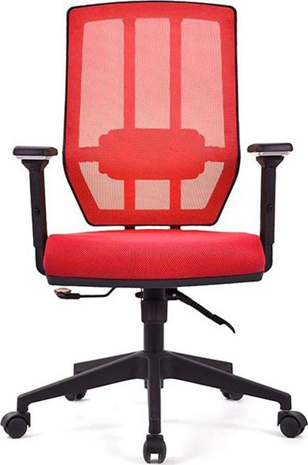 Dekormila Sera Kırmızı Pls Fileli Çalışma Koltuğu Ofis Koltuğu - Image 1