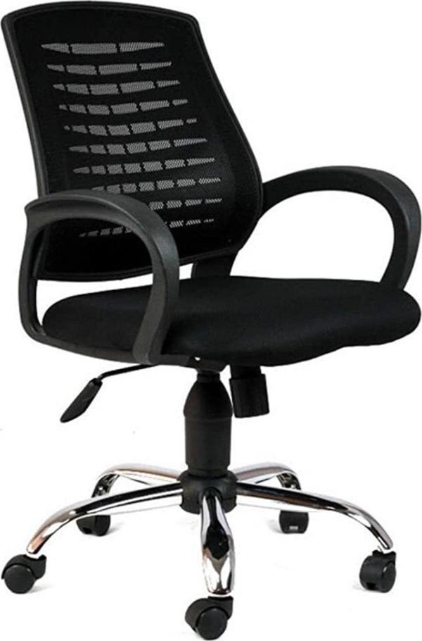 Dekormila Pole Krom Çalışma Koltuğu Ofis Koltuğu Büro Koltuğu Bilgisayar Koltuğu Yönetici Koltuğu - Image 1