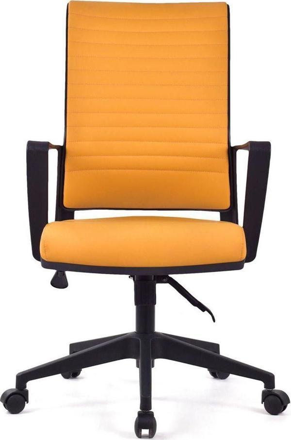 Dekormila Magenta Turuncu Deri Pls Çalışma Koltuğu Ofis Koltuğu - Image 1