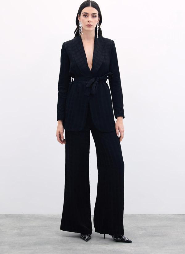 Bol Paça Pantolon - Siyah - Image 1