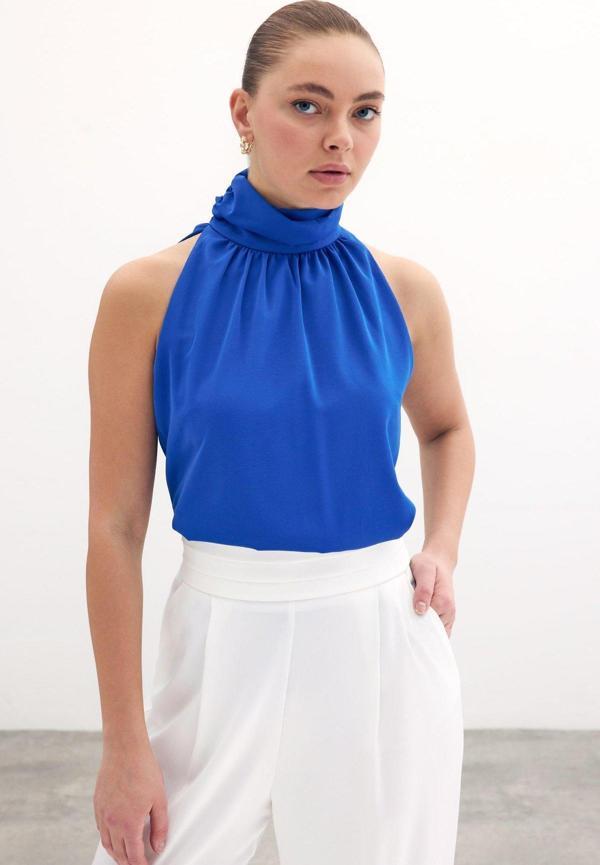 Kolsuz Salaş Bluz - Sax Mavi - Image 1