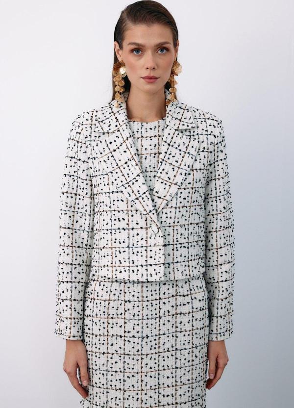 Düğmeli Tüvit Kısa Ceket - Taş - Image 1