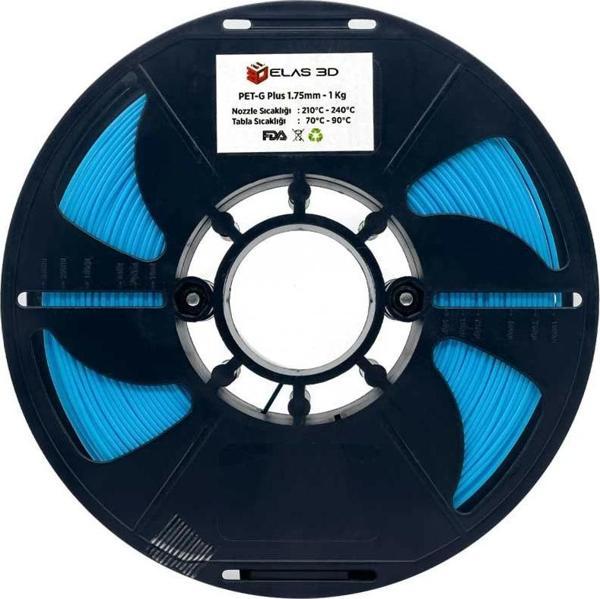 Elas PetG Plus Filament Açık Mavi 1.75mm 1Kg - Image 1
