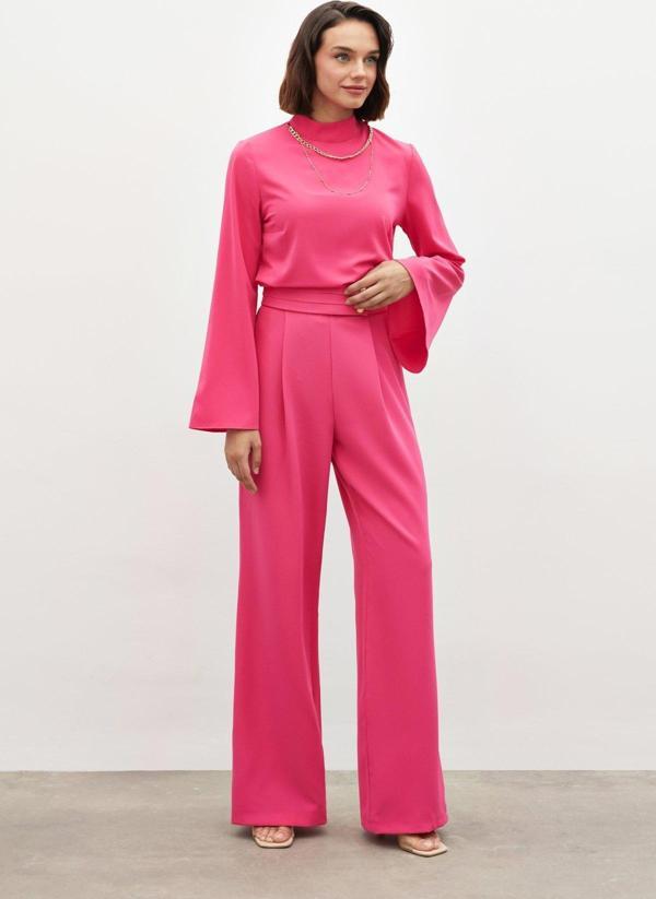 Bel Detaylı Pantolon - Pembe - Image 1