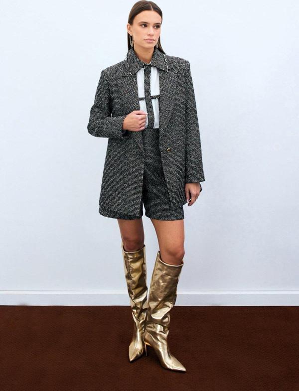 Klasik Tüvit Ceket - Kahve - Image 1