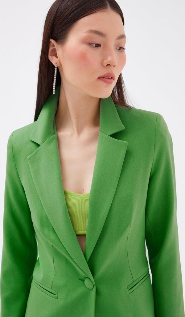 Mono Yaka Klasik Ceket - Açık Yeşil - Image 1