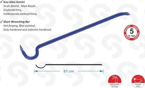 S.D. SK 6000 Kısa Sökü Demiri - 1200 gr, 61cm - Image 1