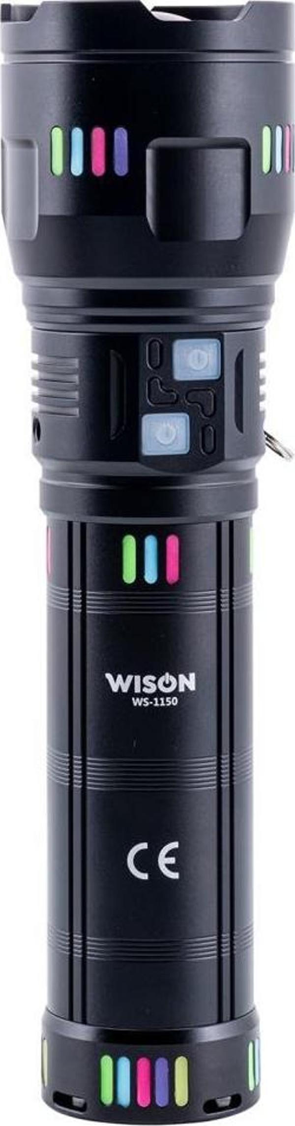 Wison El Feneri - Zoomlu - Şarjlı 60 W - Metal Gövde - Image 1