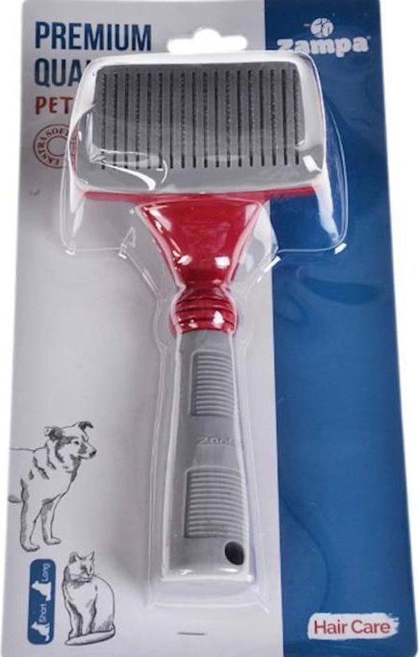Zampa Mekanizmalı Kendini Temizleyen Kedi ve Köpek Tüy Toplama Fırçası 19x9 Cm - Image 1