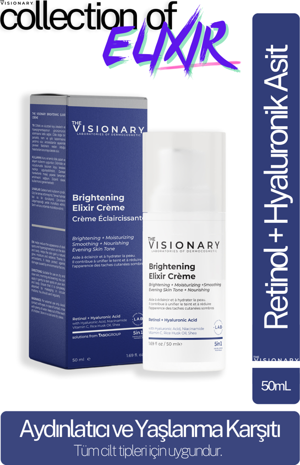 The Visionary Retinol, Hyaluronik Asit Ve Arbutin Içeren Aydınlatıcı, Kırışıklık Ve Leke Karşıtı Krem 50 ml - Image 1