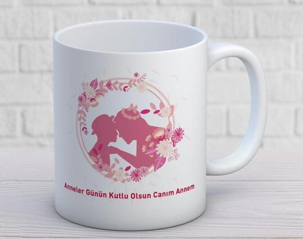 Anneler Günün Kutlu Olsun Canım Annem Yazılı Hediyelik Kupa Mod5 - Image 1