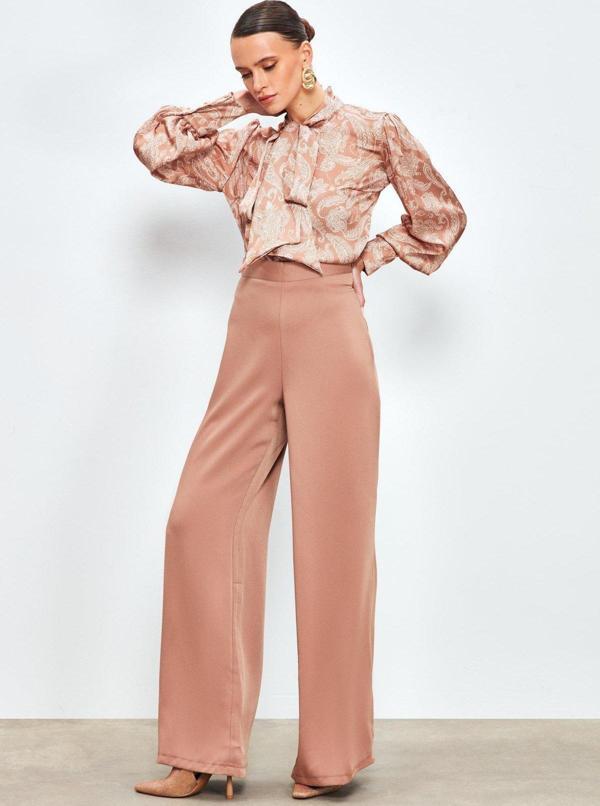 Salaş Krep Pantolon - Vizon - Image 1