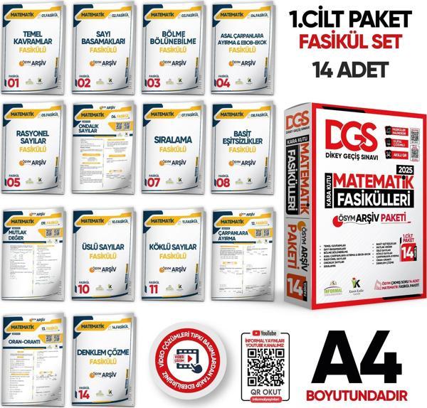 2025 DGS MATEMATİK Kara Kutu 1.Cilt Fasikül SETİ (14lü) ÖSYM Çıkmış Soru Bankası Çözümlü PAKET - Karakutu Yayınları - Image 1