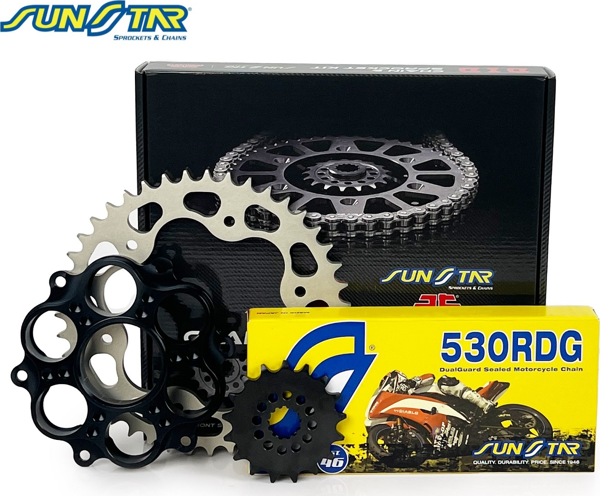 Sunstar Zincir Dişli Seti Ducatı Multıstrada S (1260 Cc)  (2018-2021) / Zincir : Sunstar 530Rdg (Çelik)-114 / Dişli: Sunstar (15T) - Jt (40T) - Image 1