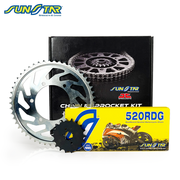 Sunstar Zincir Dişli Seti Kawasakı Zx-6R Nınja (636 Cc)  (2013-2020) / Zincir : Sunstar 520Rdg (Çelik)-112 / Dişli: Sunstar (16T-43T) - Image 1