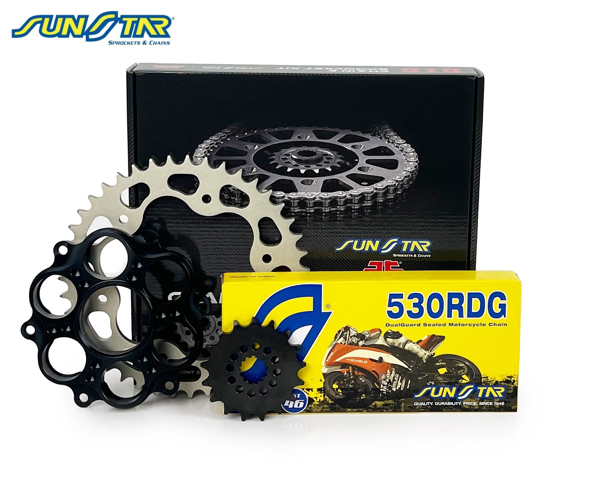 Sunstar Zincir Dişli Seti Ducatı Multıstrada Pıkes Peak (1260 Cc)  (2018-2021) / Zincir : Sunstar 530Rdg (Çelik)-114 / Dişli: Sunstar (15T-40T) - Image 1