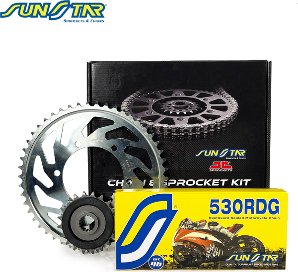 Sunstar Zincir Dişli Seti Suzukı Gsx Fa (1250 Cc)  (2010-2016) / Zincir : Sunstar 530Rdg (Çelik)-120 / Dişli: Jt (18T) - Sunstar (43T) - Image 1